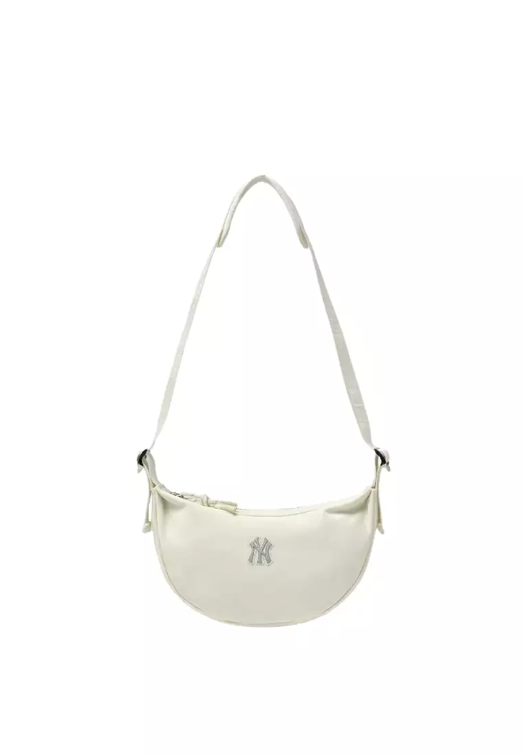 Hobo bag mlb korea バッグ Jual MLB Korea Classic Monogram Jacquard Hobo Bag - Boston Beige Original 2026