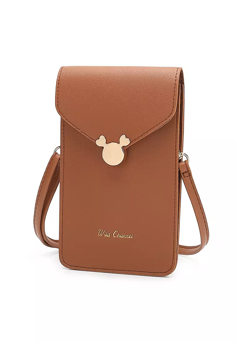 Women's Shoulder Sling Bag / Crossbody Bag - Brown