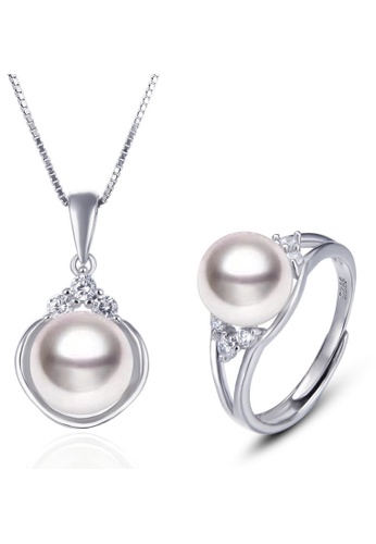 A.Excellence silver Premium Japan Akoya Sea Pearl  8.00-9.00mm Small Fresh Necklace B8ADCACB5413ADGS_1