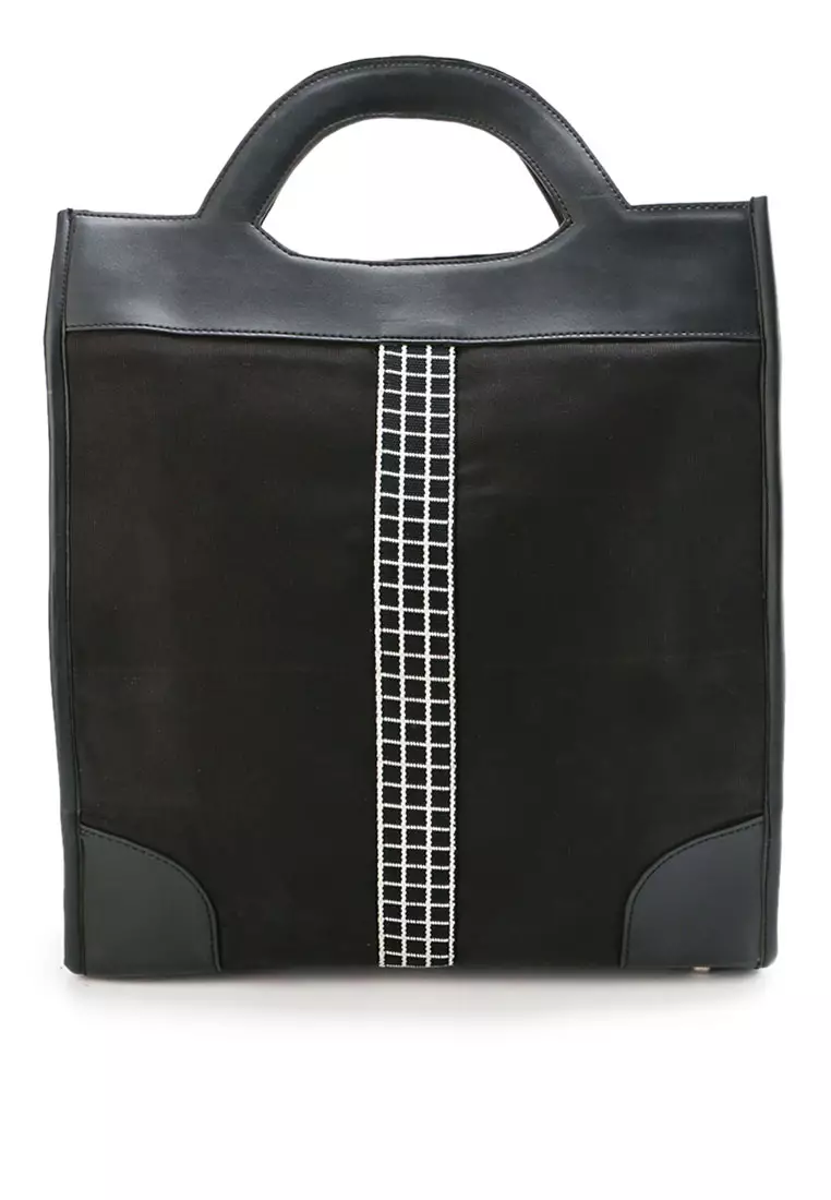 Maxy Canvas Big Tote Bag Blk