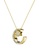 Her Jewellery gold Lune Etoilee Pendant (Yellow Gold) - Made with premium grade crystals from Austria 8465FAC0199C08GS_2