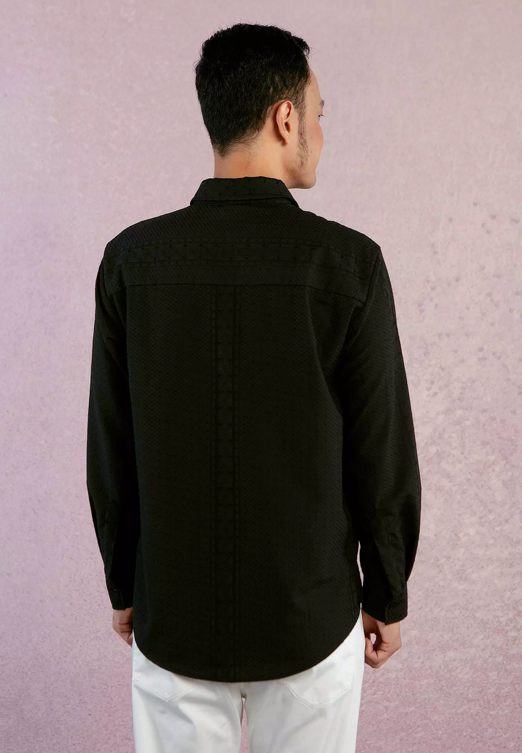 HijabChic x Tiqasya Luca Caviar Black Koko - Koko Lebaran Sarimbit Katun Premium Lembut Polos Lengan Panjang