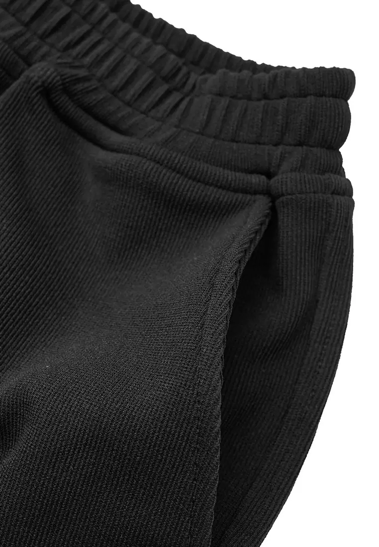 3Second Kids Girl's Short Pants Polyester Mini Rib Lettuce Hem Meysa C031224