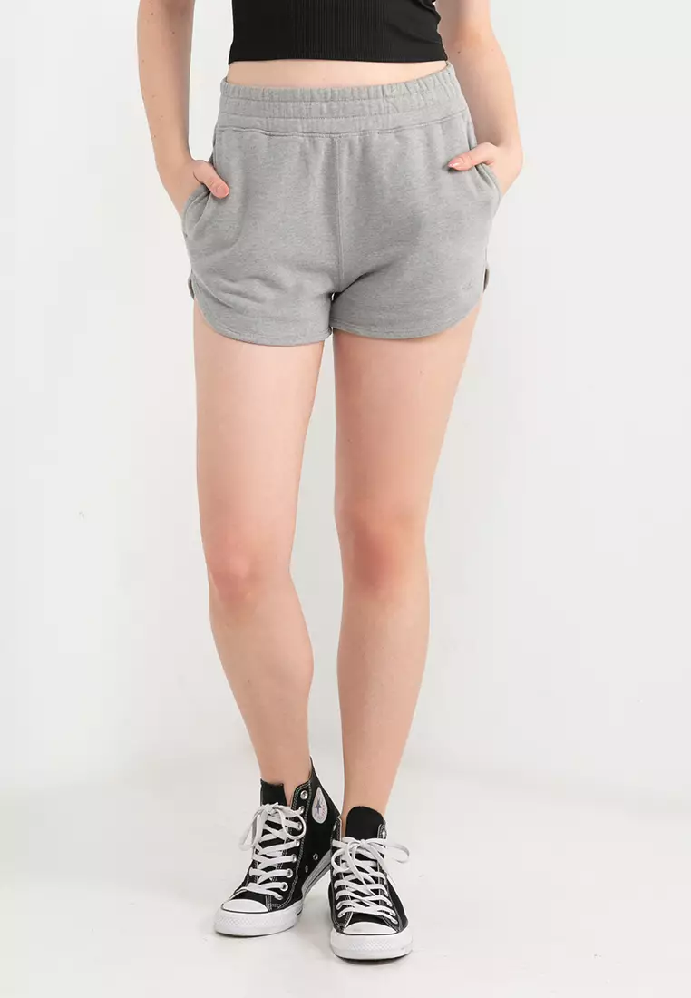 Buy Hollister Curved Hem Dad Shorts in Grey 2024 Online
