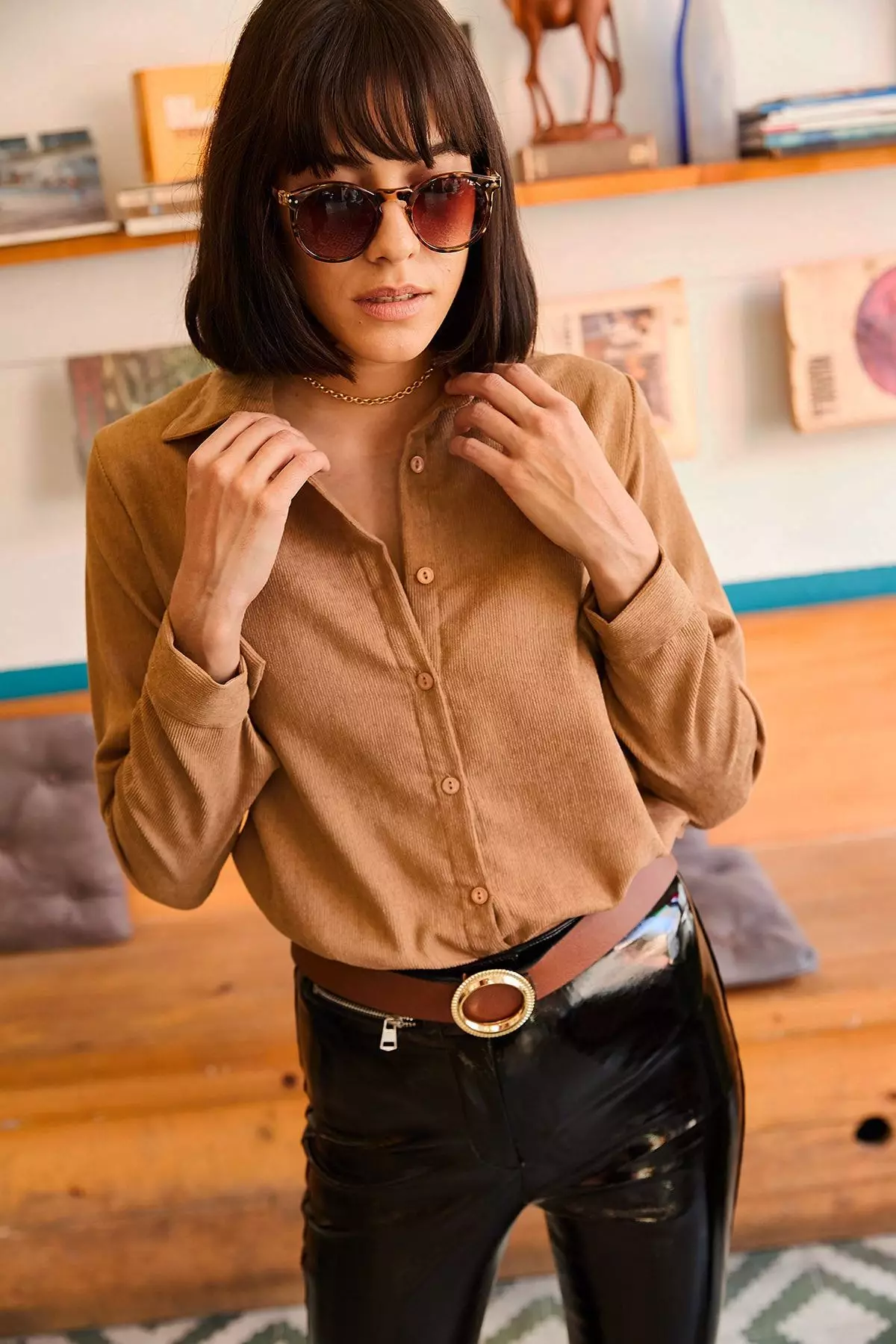 Slim Corduroy Corduroy Shirt