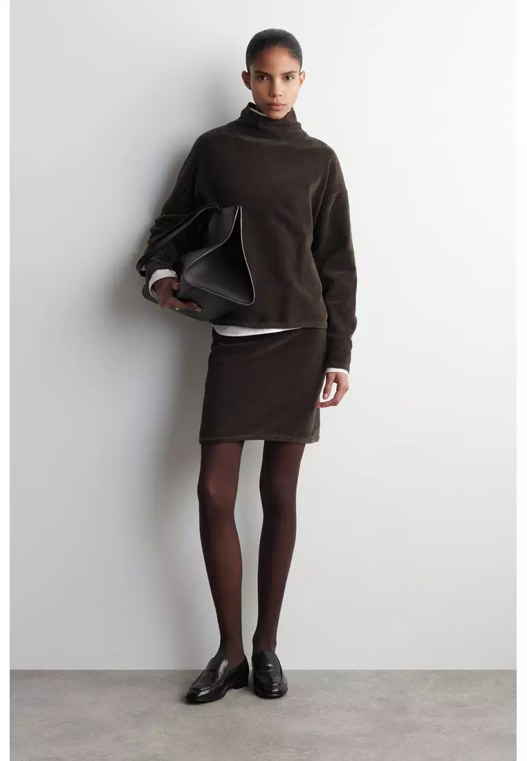 CHENILLE FUNNEL-NECK JUMPER