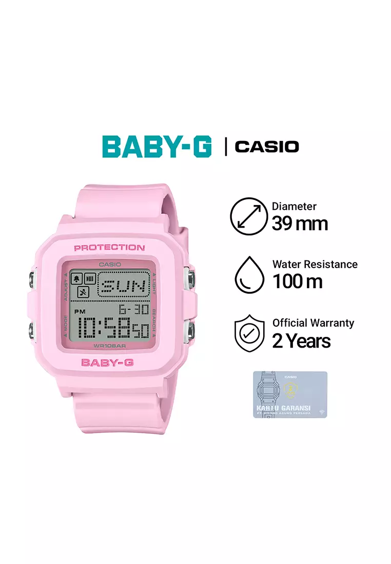 Casio Baby-G Jam Tangan Digital Wanita - Light Pink - Resin Strap - BGD-10-4D