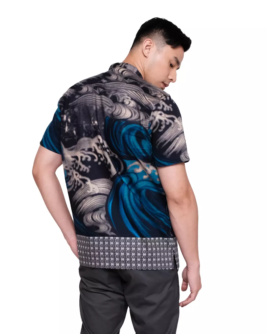 MOC Kemeja Lengan Pendek Pria BROKIO - BLUE