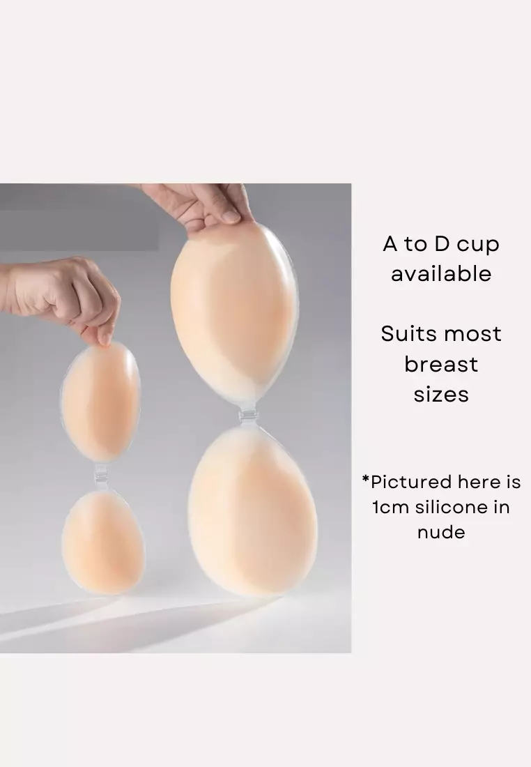 Silicone 3.5CM Thickness Push Up Nubra in Nude Seamless Invisible Reusable Adhesive Stick on Wedding Bra 隐形聚拢胸胸貼