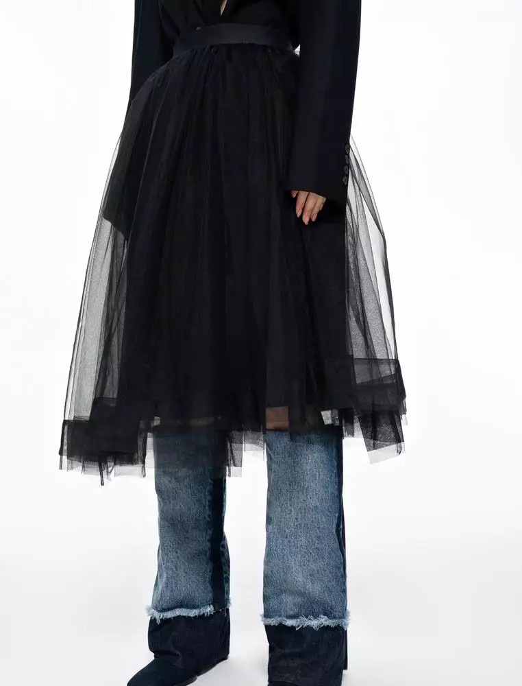 Midi waist skirt