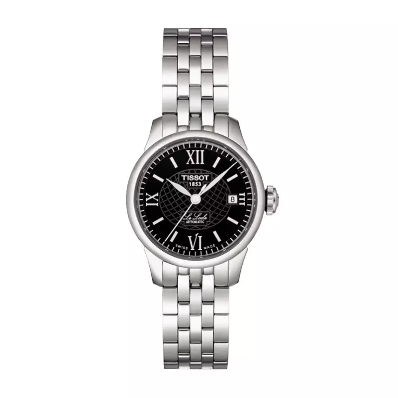 Tissot Le Locle Automatic Lady Black Dial Silver Steel Strap Watch For Women - T41.1.183.56