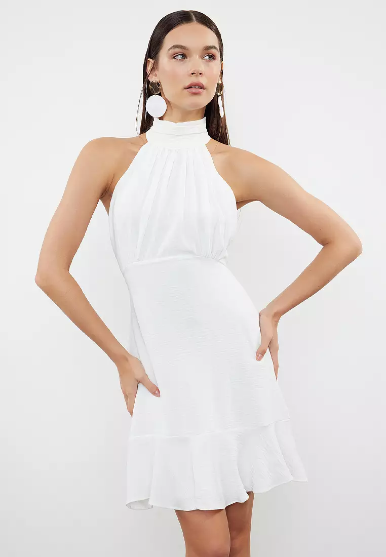 High Neck Mini Dress