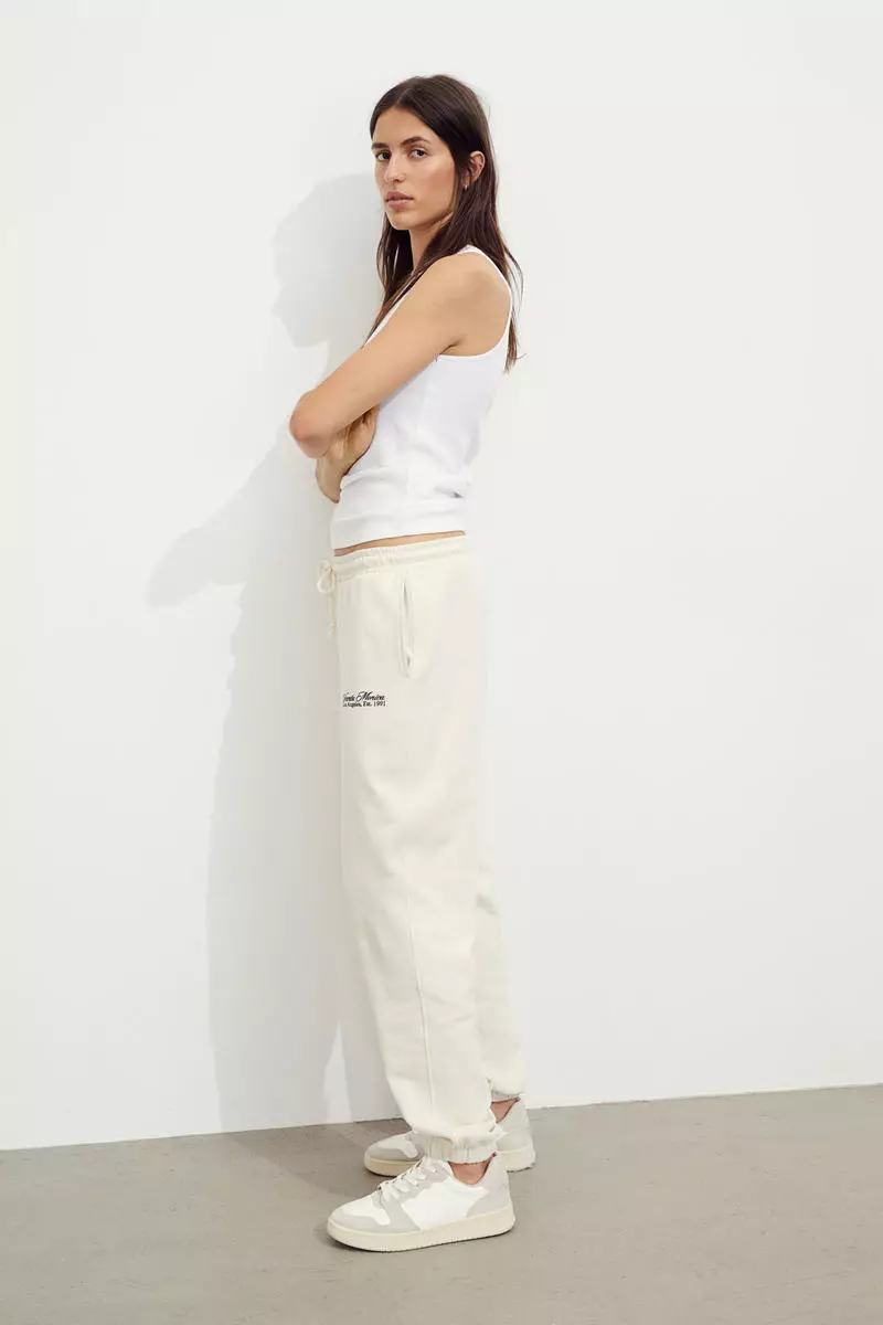 White sweatpants h&m outlet