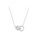 Glamorousky silver 925 Sterling Silver Fashion Simple Double Ring Pendant with Necklace 7D6CCAC7A893D7GS_1