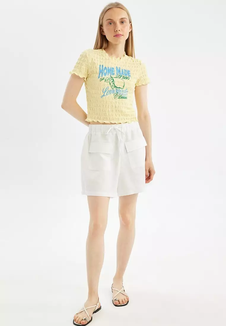 Graphic Smocked T-Shirt