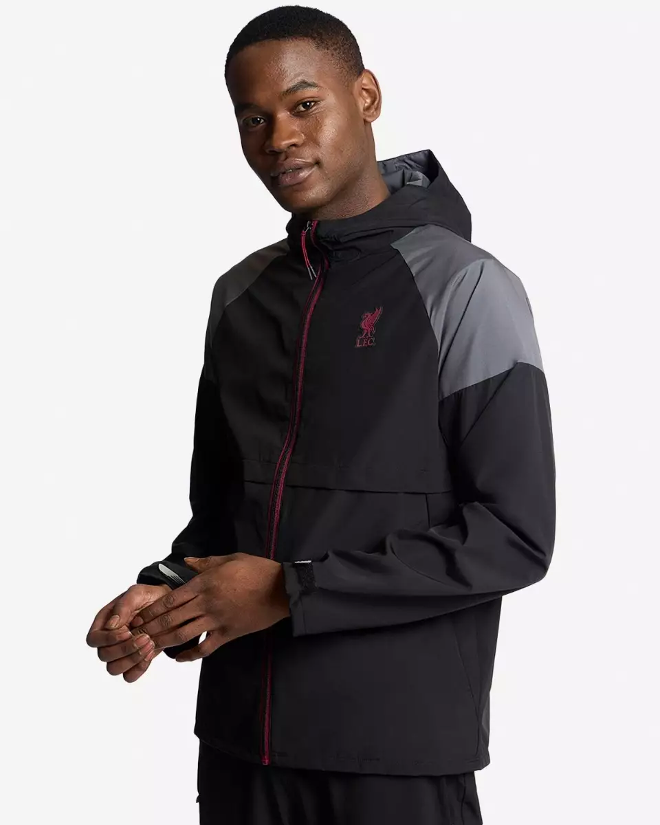Liverpool FC Funnel Windcheater - Official LFC Jaket Original Pria