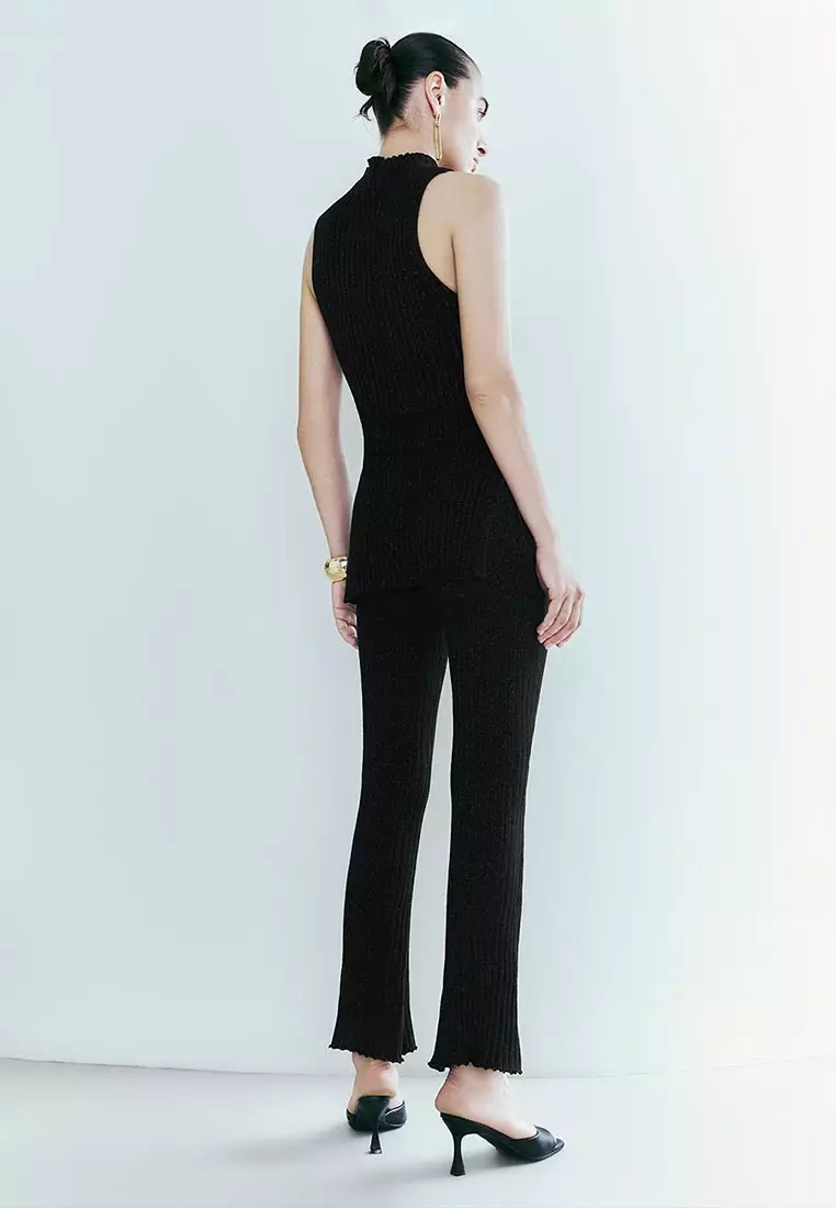 Skinny Knitted Flare Pants