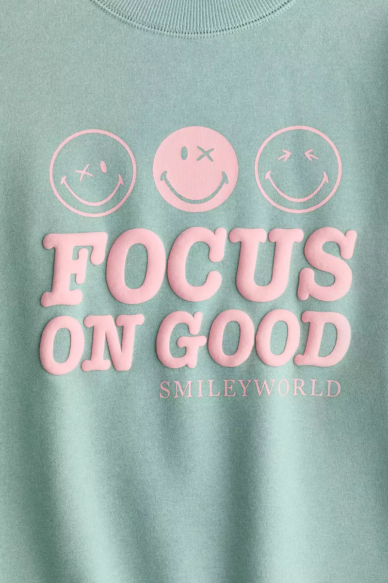 Oversized print-motif sweatshirt