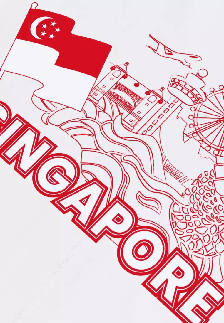 Giordano Men NDP 2026 Collection Slim Fit Crew Neck Printed T-Shirt (Singapore National Day Parade Collection)
