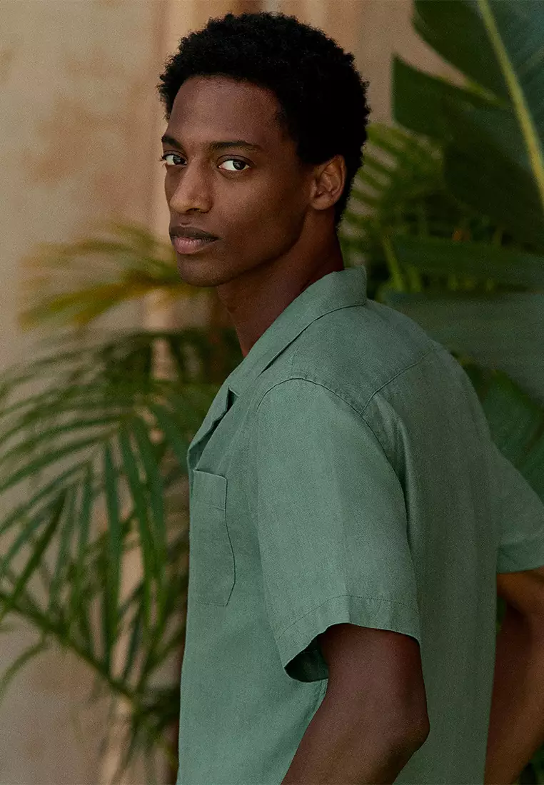 Pure Linen Cuban Collar shirt