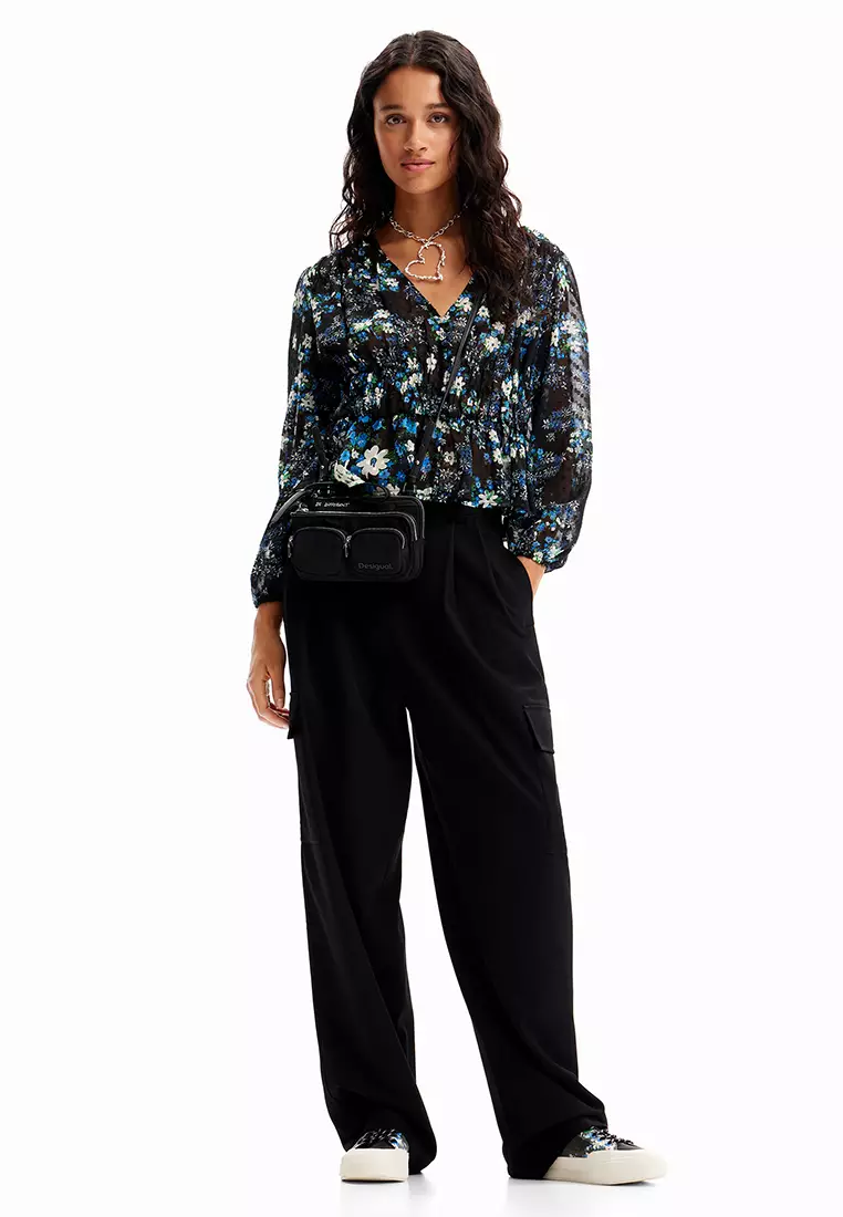 Buy Desigual Desigual Woman Floral plumetis blouse. 2025 Online | ZALORA