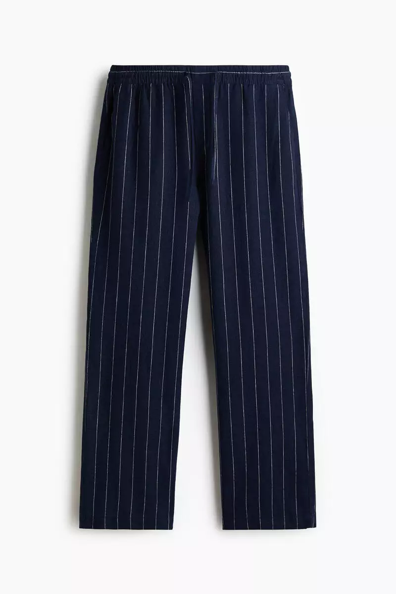 Relaxed Fit Linen-blend trousers