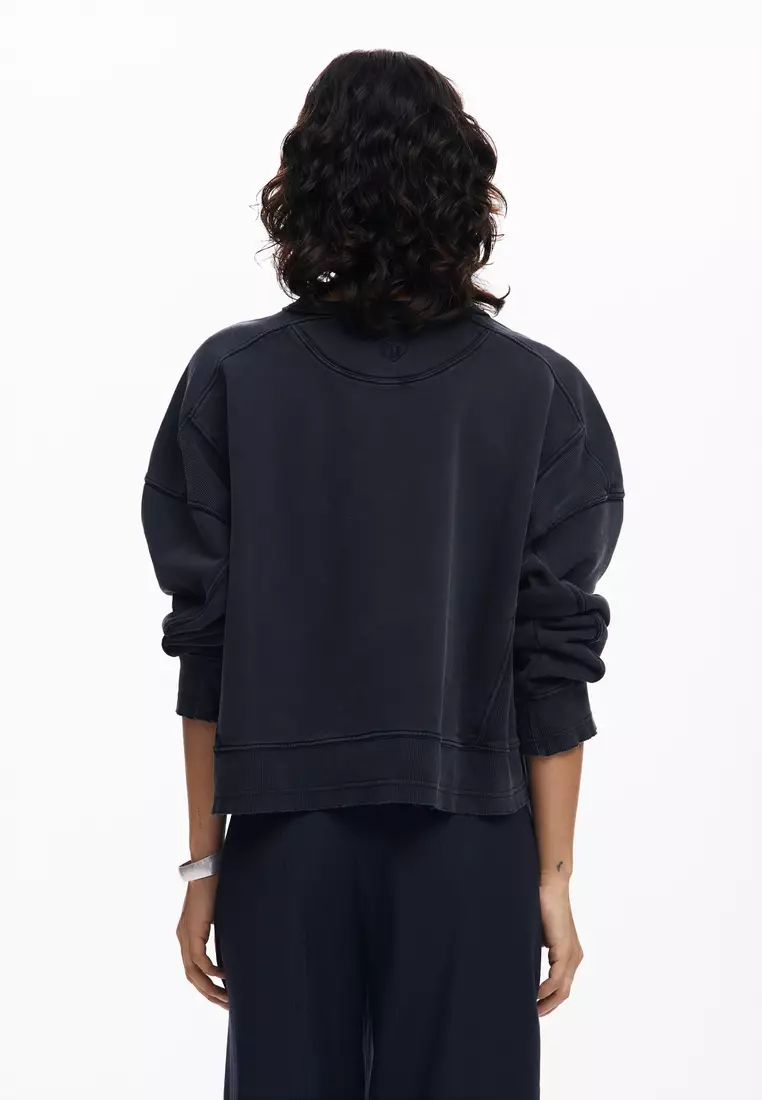 Desigual Woman Washed-effect sweatshirt.