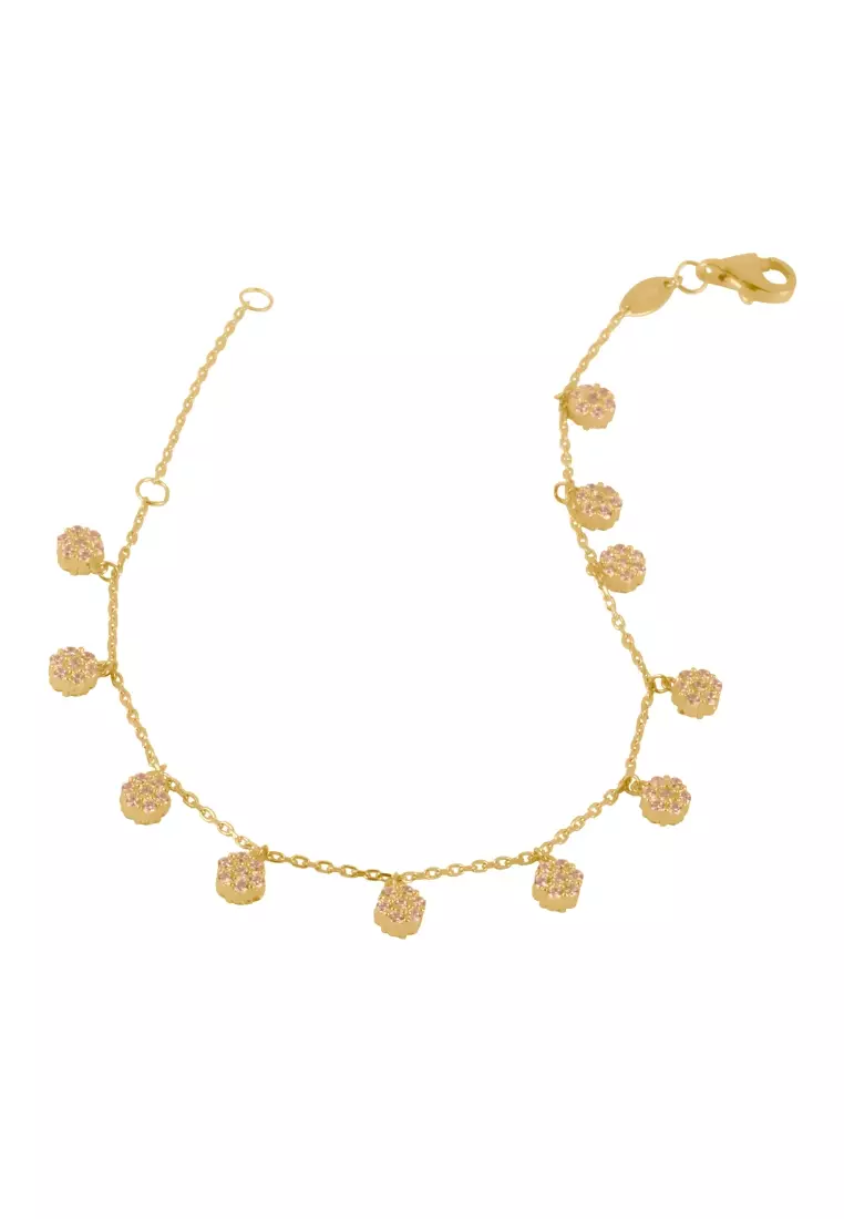 Flower Station Bracelet 14k Gold