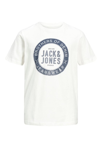 Jack & Jones white Brand Graphic O-Neck Tee E1F8FKAEB9A197GS_1