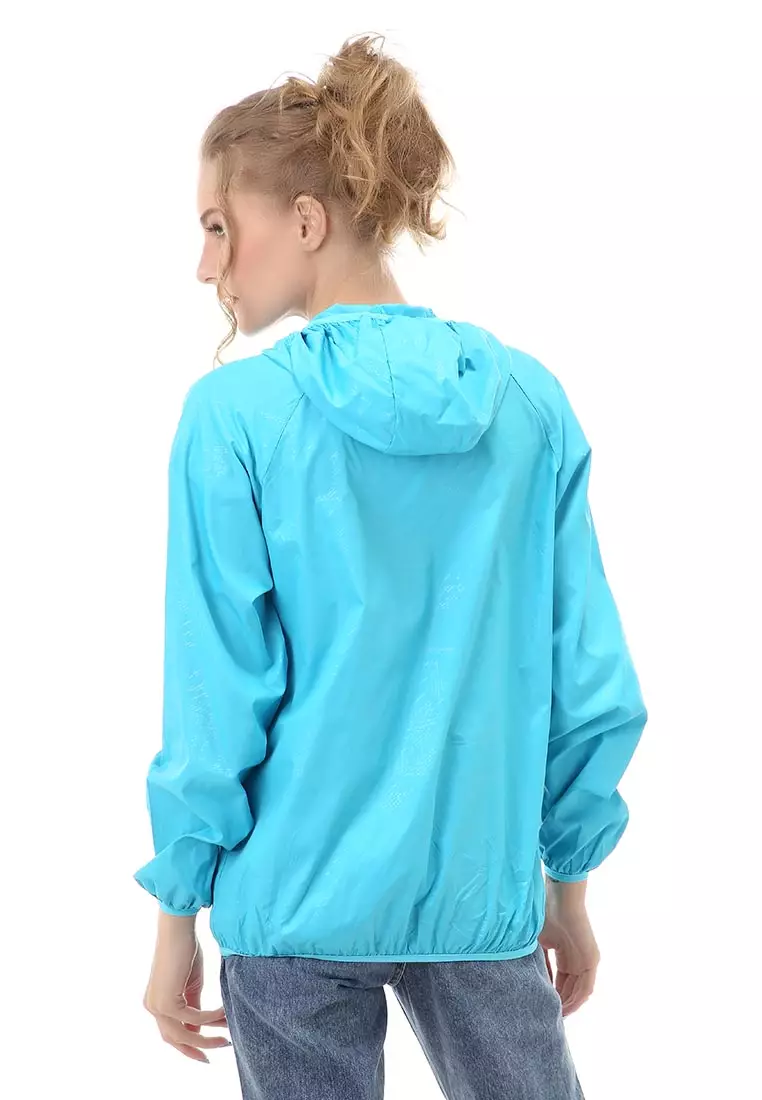 Hardwin Jaket Hoodie Wanita Pelindung UV Anti Air Material Polyester ORIGINAL - Light Blue