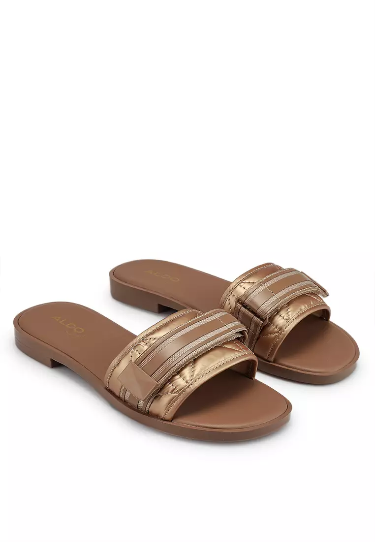 【ALDO】 ★ フラット スライド サンダル ★ MANA ★ BONE Mana Khaki Women's Flats | ALDO US