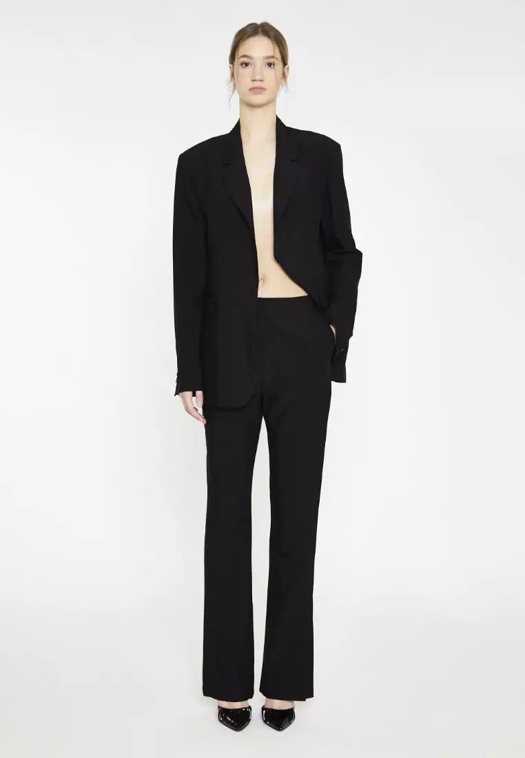 Black Straight Leg Trousers