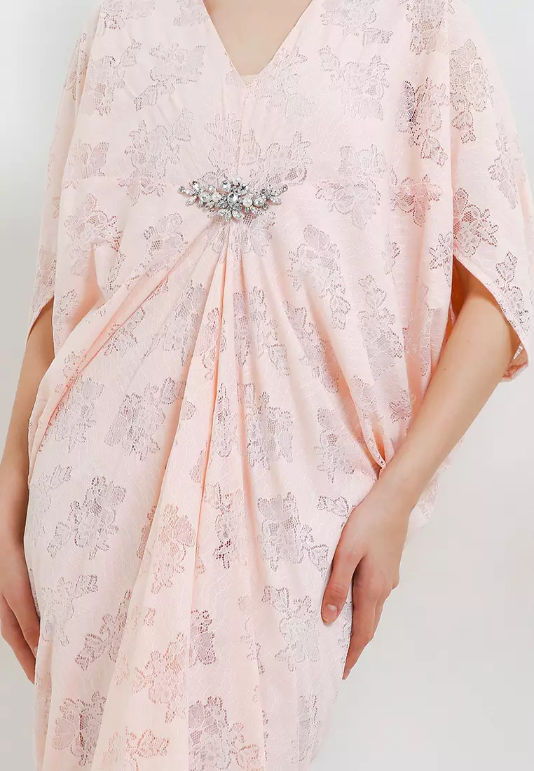 Lace Penguin Kaftan With Crystal Detail