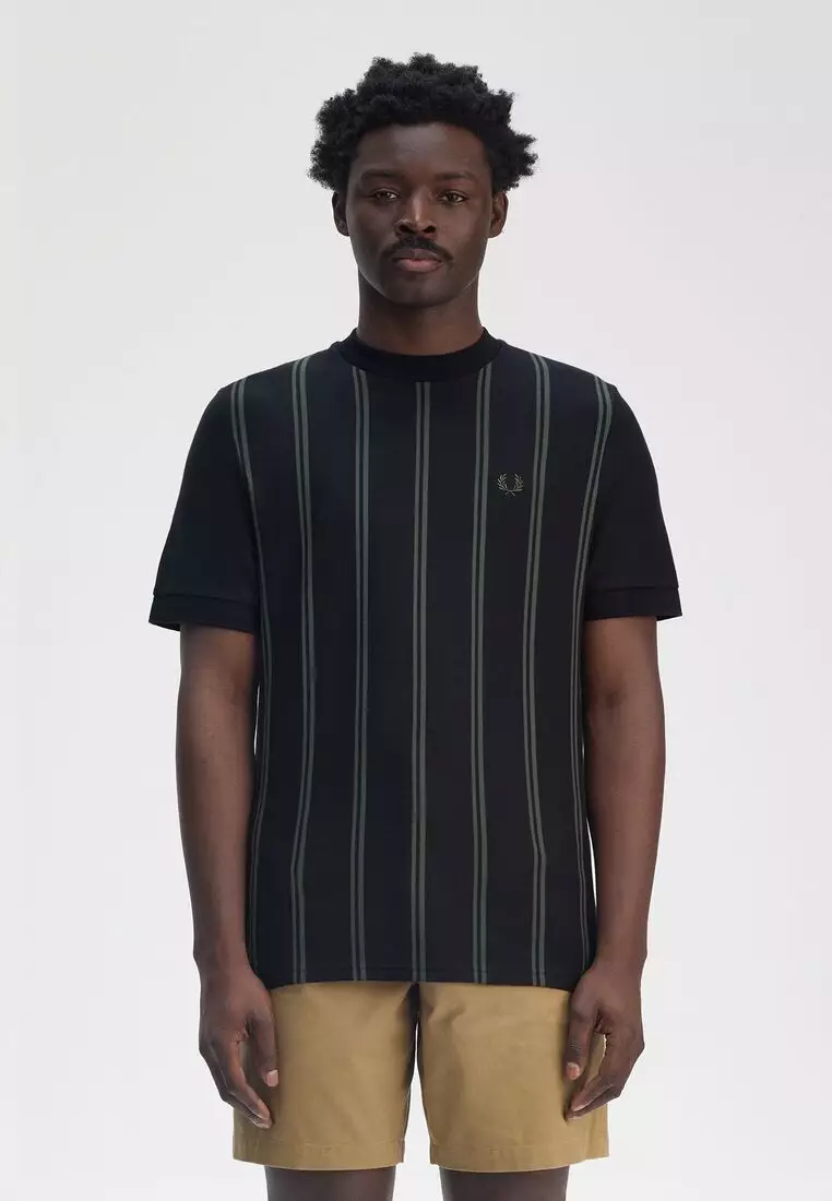 Buy Fred Perry Fred Perry M9868 STRIPED T-SHIRT (BLACK) 2025
