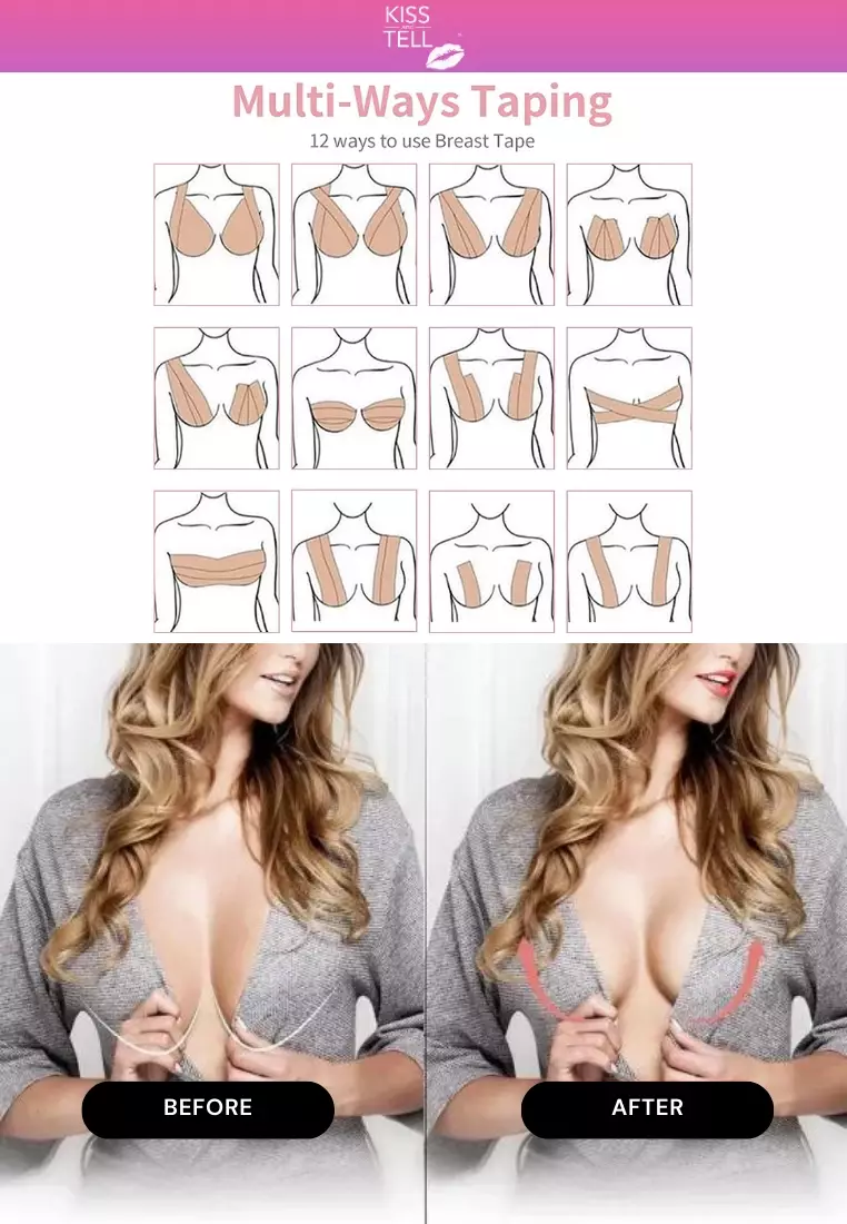 Premium 5cm Body Tape Invisible Breast Lifting and Sports Muscle Tape Roll Waterproof in Nude