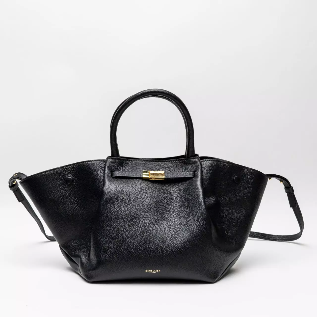 The Midi New York Tote Bag Black Grained