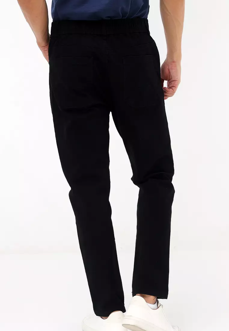 Colored Long Pants Slim Tapered Stretch