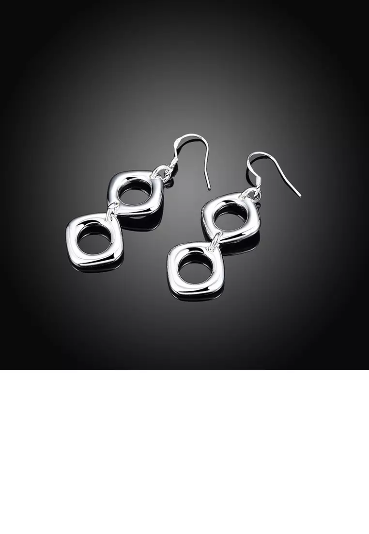 Geometric shop diamond earrings