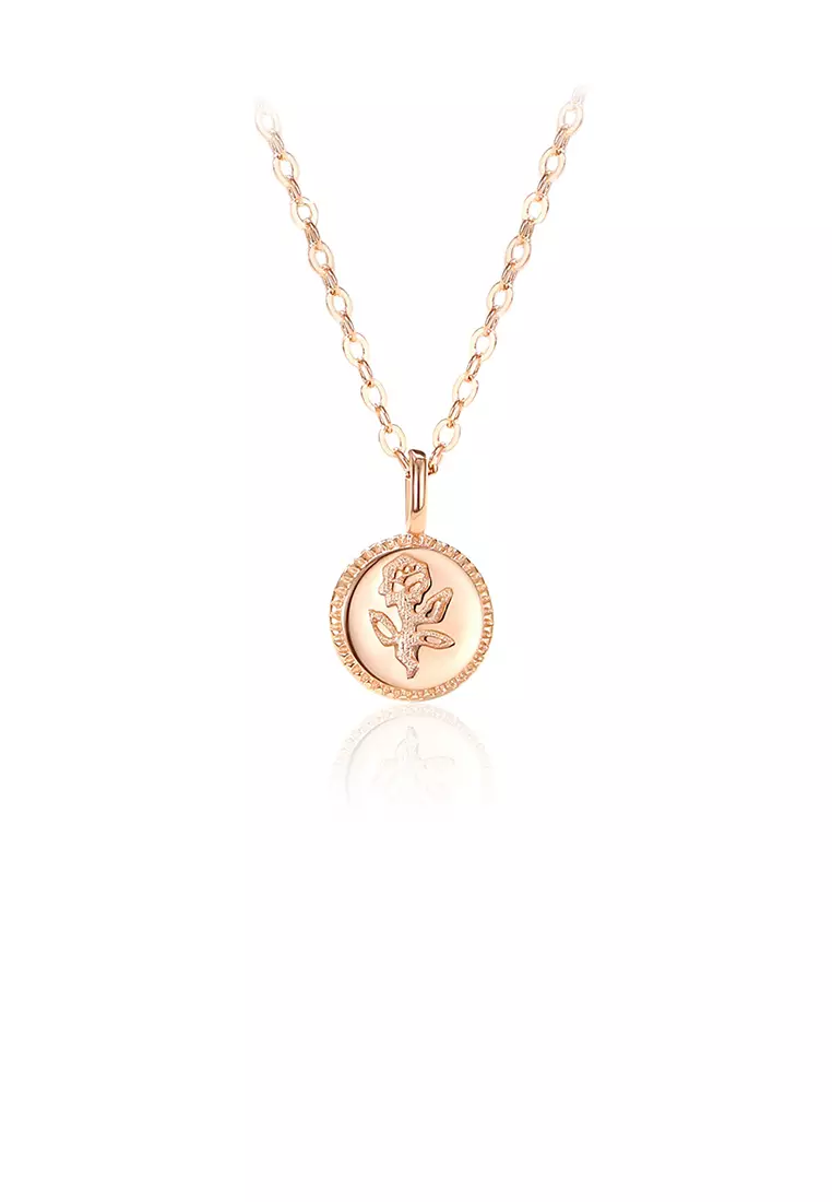 Gold sales rose pendants