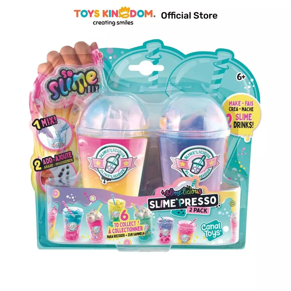 CANAL TOYS SET 2 PCS SO SLIME DIY SLIMELICIOUS SLIMEPRESSO DRINK 2 - MIX