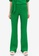 Monki green Textured Flared Trousers 43C37AADCA9B6AGS_1