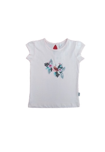 Curiosity Fashion white Curiosity 4D Bird & Flowers T-Shirt for Girls 349ACKA2422CE7GS_1