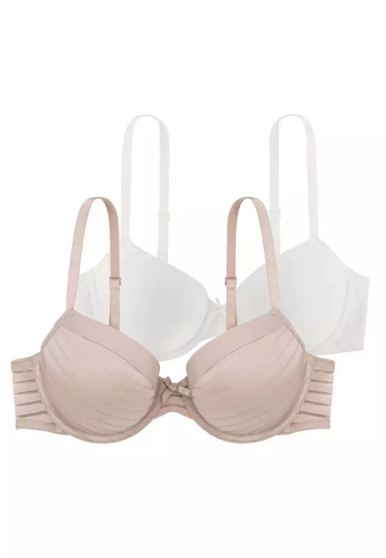 Dorina womens Claire/2-Tone 3/4 Cup - Light Padded Bra Color: Pink