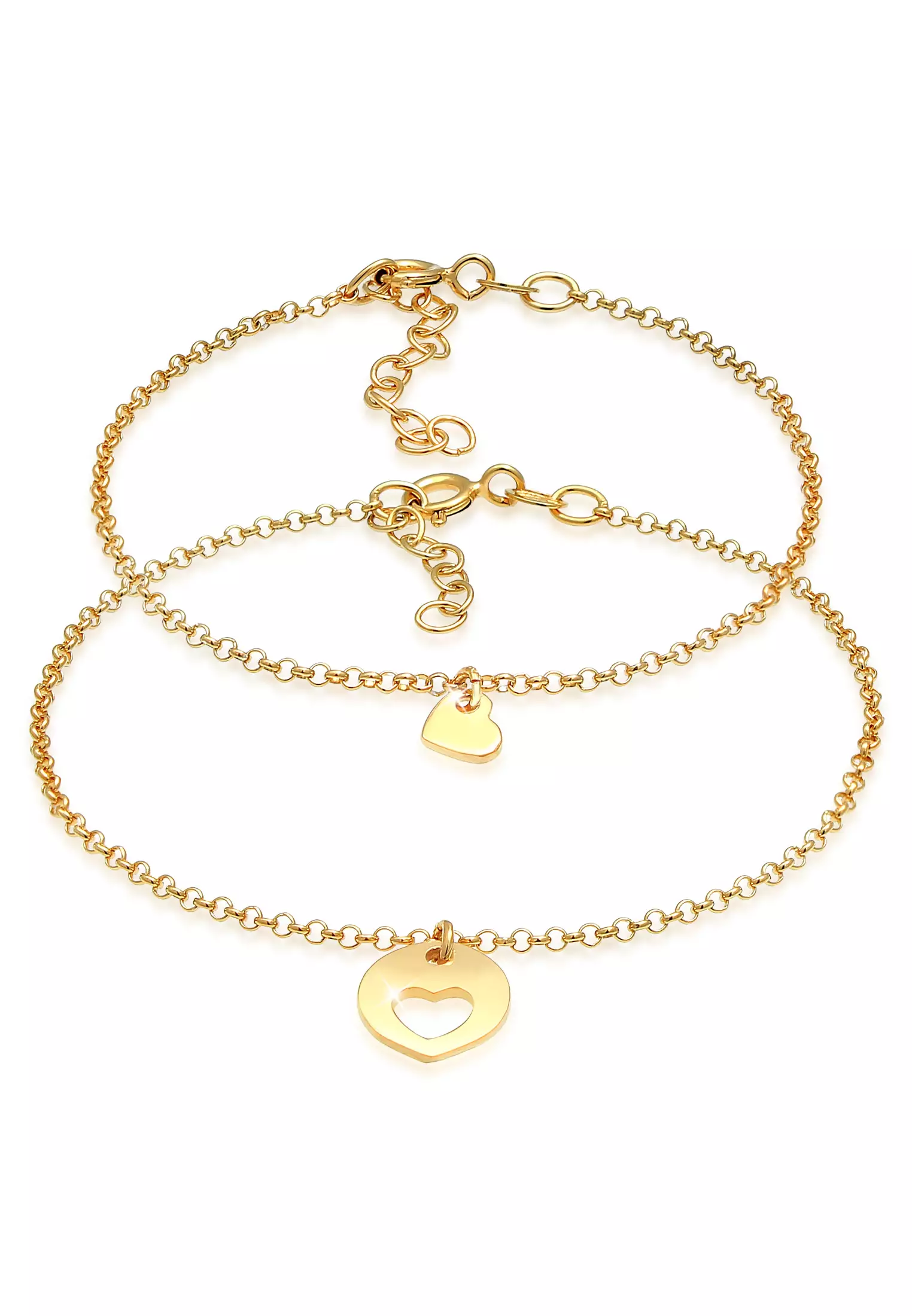 PANDORA Infinite Lab-Grown Diamond Double Chain Collier Necklace 0.75 Ct Tw 14K Gold, in Clear, Size 40