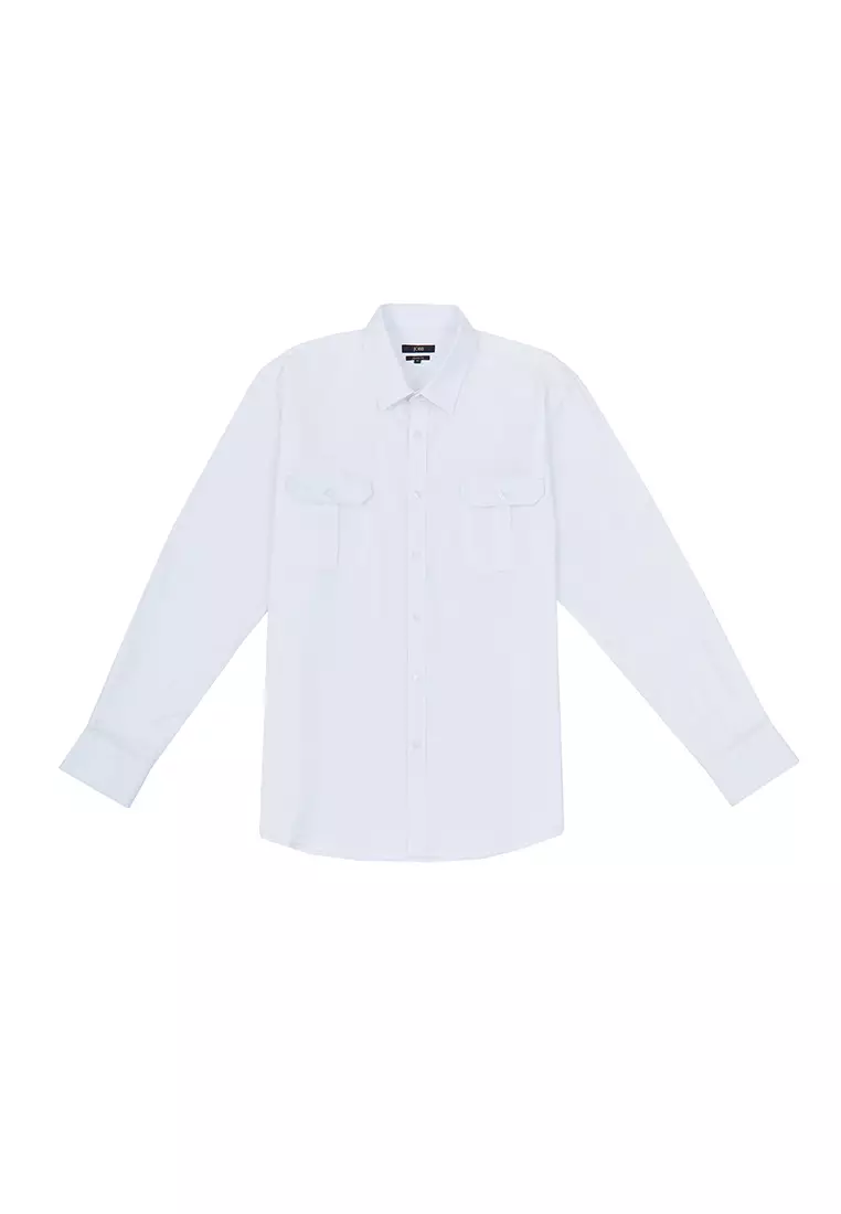Jobb Adencliff Kemeja Pria Lengan Panjang Regular Fit Putih