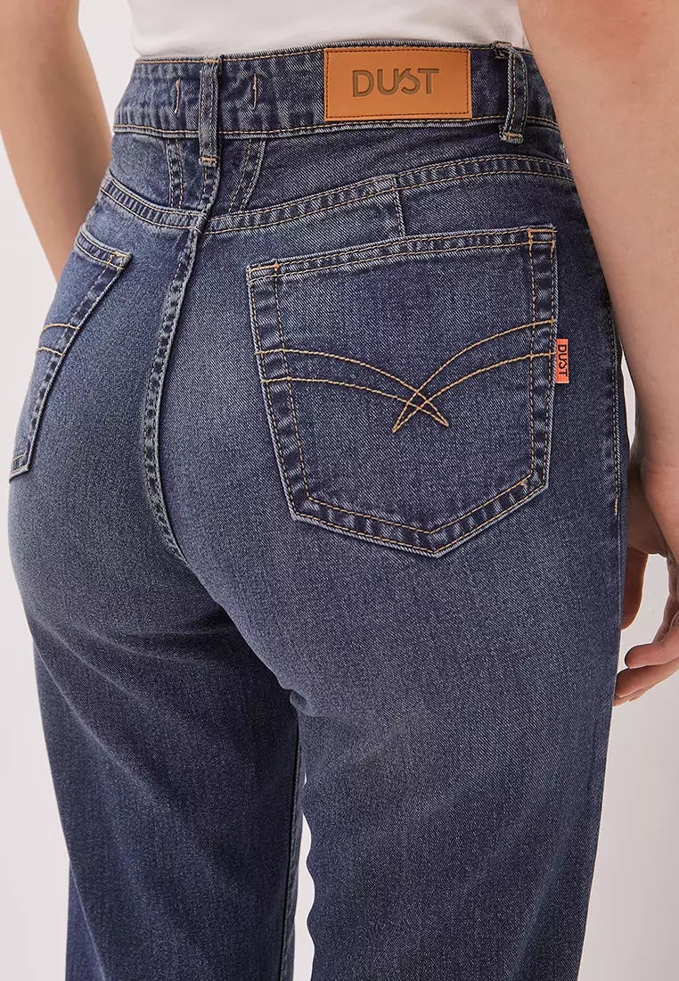 DUST Celana Baggy Bootcut Jeans Naykala Medium Blue TENCEL™ (D.39145)