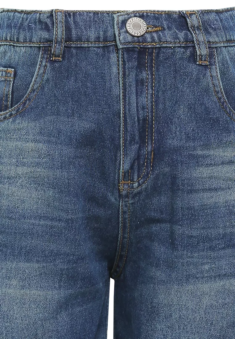 Pito Dito Boy Malven Celana Denim Anak Biru tua - Size 4