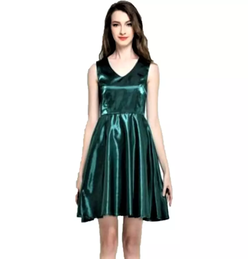 Green Vest Aline One Piece Dress K20052106