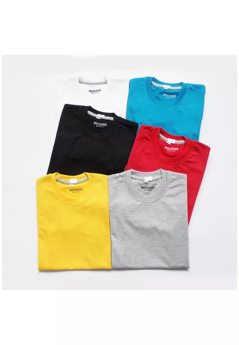 Wakakids Kaos Bayi Anak Unisex Baju Atasan Oblong Lengan Pendek Polos Bahan Premium Usia 1 Tahun Hingga 14 Tahun 3492 Waka Kids Vench Part 1