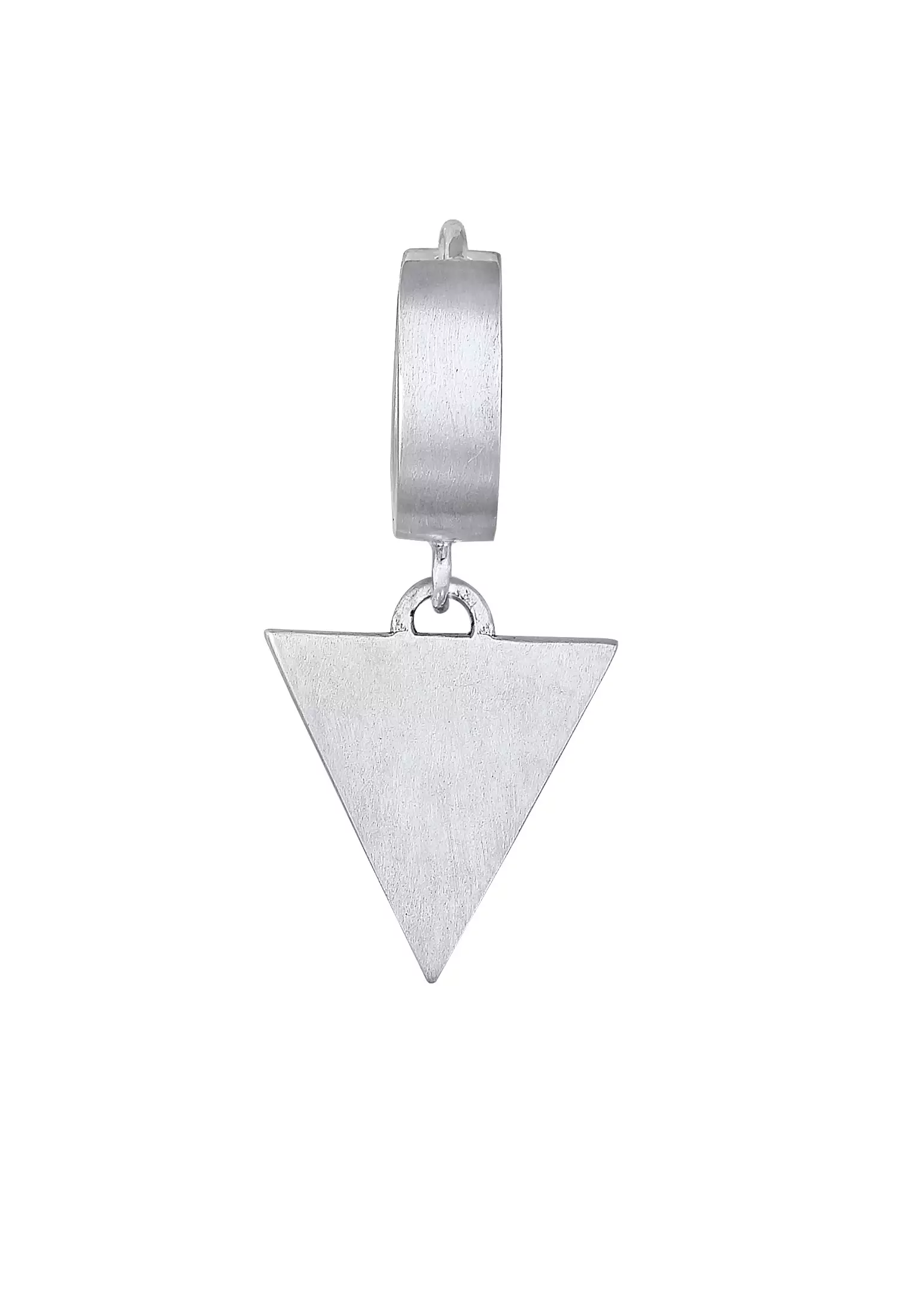 Earrings Men Creoles Triangle Matt Single Piece